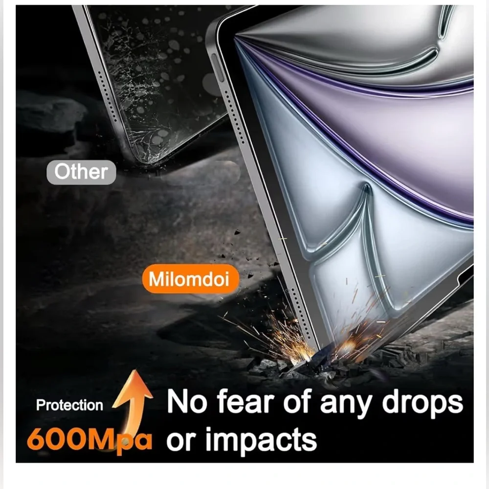 NEW Milomdoi 3 Pk Screen Protector iPad Air 13” 2024 6th Gen L9H Tempered Glass